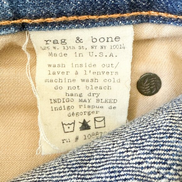 RAG & BONE - Boyfriend Jean - Rigid Japanese Denim Jeans - Women - Size 30 - Picture 7 of 7